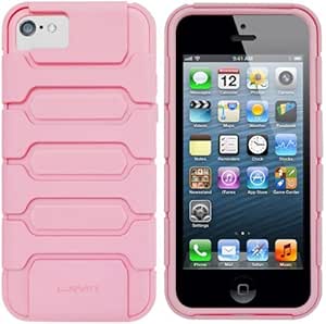 LUVVITT Armor Shell Double Layer Shock Absorbing Case for iPhone 5C | Retail Packaging - Pink