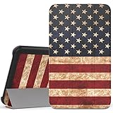 MoKo Samsung Galaxy Tab A 7.0 Case - Ultra Lightweight Slim-Shell Stand Cover Case for Samsung Galaxy Tab A 7.0 Inch Tablet 2016 Release(SM-T280 / SM-T285 Version ONLY), US Flag