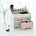 SONGMICS Large Makeup Organizer, Bathroom Cosmetics Storage, Stackable, 3 Pieces Set with 4 Drawers for Vanity Table Countertop Office Desk, Pens Jewelry Display DIY 12.6