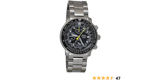 SEIKO SNA411P1 Men's Pilot Watch Alarm 