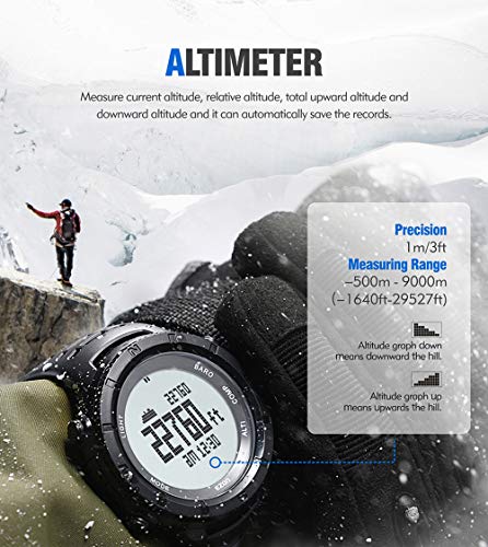 EZON Outdoor Sports Watch with Compass Altimeter Barometer Thermometer