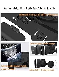 WorldSeng VR Auriculares, gafas 3D de realidad virtual para juegos de realidad virtual y películas 3D, sistema de cuidado de ojos para iPhone y smartphones Android