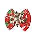 Masue Pets 20pcs/Pack Dog Hair Bows for Christmas with Rubber Bands Dog Bows Bowknot Snowman Snowflakes Christmas Dog Bows Snowman Dog Topknot Bows Pet Grooming Products