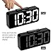 DreamSky Auto Time Set Alarm Clock with USB Port for Charging, Snooze, Dimmer, Extra Large Impaired Vision Digital Red LED Bedside Desk Clock, Auto DST.