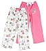 St Eve Girl's Microfleece Sleep Pant by Komar Kids, 2-Pack, Pink Reindeer