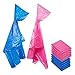 Juvale 10 Pack Disposable Kids Rain Ponchos with Hood, Clear Plastic Raincoats, Pink, Blue (40.5 x 37 In)