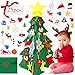 MAJALiS 3D DIY Felt Christmas Tree Set with 25pcs Decorative Ornaments Creative Xmas Gifts Christmas Decorations for Toddlers Kids Children with Gift Bag