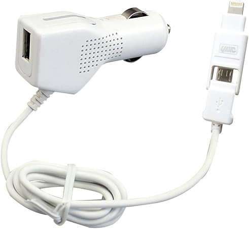 Amazon 槌屋ヤック シガーソケットチャージャー Lightning Microusb 切り替えコネクタ プラスusb付きシガーソケットチャージャー 2 Tp 194 シガーソケット充電器 車 バイク