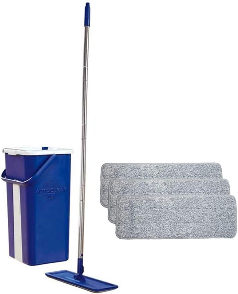 Starlyf AutoClean Mop Balai à tête pivotante 360° + Seau à double