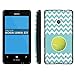 Nokia Lumia 521 Phone Case [ArmorXtreme] [Black] Designer Image [Shell Hard Cover] - [Tennis Teal Chevron] for Nokia Lumia 521