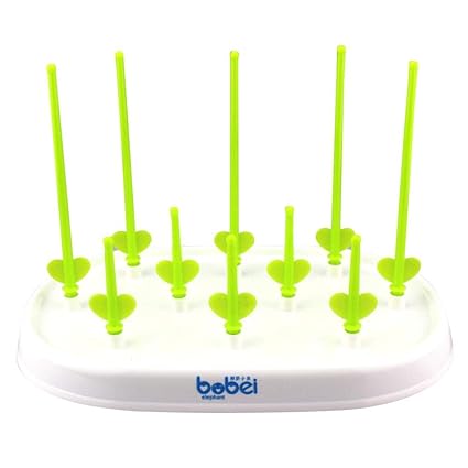 VIPECO Milk Bottles Drying Rack Baby Feeding Bottles Cleaning Dryer Holder (Green) Reliable Quality and Durable