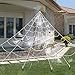 16 Feet Giant Spider Web with Super Stretch Cobweb Set with 2 Small Spider for Halloween Decorations Outdoor Yard House Ornament