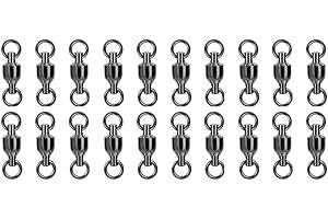 Stainless Steel Fishing Swivels with Ball Bearing, Saltwater Snap for Sea and Offshore Fishing, Heavy Duty Tackle Connectors,
