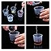 Shappy 15 Pieces 2 OZ Graduated Plastic Cups and 20 Pieces Plastic Applicators/Sticks for Mixing Paint, Stain, Epoxy, Resin