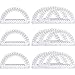 eBoot 12 Pack Plastic Protractors 180 Degrees, 6 Inches, Clear