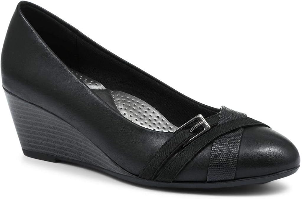 Pavers Wedge Heel SlipOn Pump 317 621 Black Size 4 (37) Amazon.co