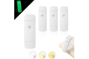 KunHe 4 Pack Glow in Dark Rechargeable Book Lights with 3 Modes 315° Flexible Neck Reading Lamp USB-Powered Bookmark Light for Bedside Night Reading Ideal Gift for Book Lovers