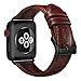 OUHENG Compatible with Apple Watch Band 42mm 44mm, Genuine Leather Band Replacement Compatible with Apple Watch Series 4 Series 3 Series 2 Series 1 (42mm 44mm) Sport and Edition, Brown
