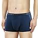 DAVID ARCHY Men's Underwear Micro Modal Dual Pouch Trunks Support Ball Pouch Bulge Enhancing Boxer Briefs for Men 3 or 4 Pack Navy Blue