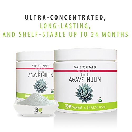 image for Nubeleaf Agave Inulin Powder - Non-GMO, Gluten-Free, Raw, Organic, Veg