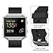 SKYLET Compatible with Fitbit Blaze Bands for Men, Silicone Replacement Bands Breathable Sport Strap Compatible with Fitbit Blaze Fitness Watch with Frame Women Men Black