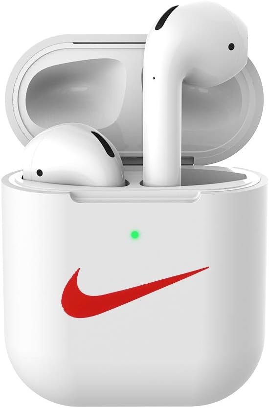 Premium Silicone Case Cover Compatible for AirPods Case 2/1, 0.8mm Thickness, Lighter and Smaller Protective Case for AirPods 1 & AirPods 2, [Front LED Visible] (White)