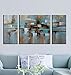 ARTLAND Hand-Painted Abstract Tone Oil Painting on Canvas Gallery-Wrapped Wall Art Decor Home Decoration 3-Piece 30x60inches
