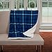 Lavish Home (Blue Reversible Plaid Fleece 50 x 60-Inch Machine-Washable Sherpa Throw – Cozy Blanket for Couch, Chair, or Bed, 50