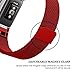 Hanlesi Band for Fitbit Charge 2 , Stainless Steel Bracelet Fitness Accessory Wristband for Fitbit Charge2 (Red, 190mm)