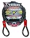 Trimax TDL815 - Trimaflex Dual Loop Multi-Use Security Cable 8 Feet x 15mm - Commercial Grade Security Cable for Equipment, ATVs, Motorcycles, More