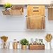 HOMEVER Cutting Board for Kitchen, Bamboo Cutting Boards Set with Large, Medium, Small Sizes Plus Hanging Basket for Organizer