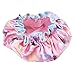 Mudder Waterproof Women Shower Bath Cap, 2 Pack, Pink and Purple