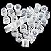 Yuelong 1000Pcs Ink Caps Medium - Tattoo Ink Cups White Plastic Disposable Pigment Cups With Base Microblading Makeup Tattoo Caps 14mm Medium for Tattoo Ink
