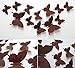 ALLICERE 12Pcs 3D Butterfly Removable Wall Decals DIY Home Decorations Art Decor Wall Stickers Murals for Babys Kids Bedroom Living Room Classroom Office(Color:Coffee)