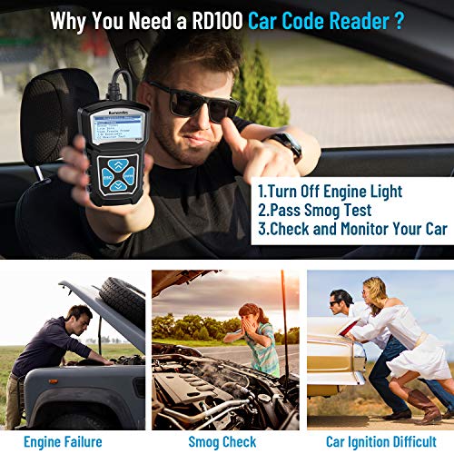Code Reader, Automotive Check Engine Light OBD2 Scanner, Romondes RD100
