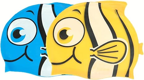 yellow and blue fish hat