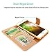 Cellularvilla Shiny Diamond Bling Glitter [Credit Card Holder Slot] Protective Pu Leather Wallet Case Cover Compatible with Apple iPhone 6 / iPhone 6s - Gold