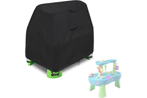 YANGSHILEI Water Table Cover Step 2 Water Table Cover Kids Water Table Cover Use for Step2 Rain Showers Splash Pond Water Table Outdoor Waterproof, Sun Protection, Protection, Water Table Toys Cover (Black)