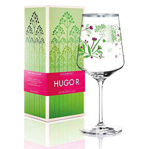RITZENHOFF Hugo R. Hugo-Glas, Aperitif-Glas von Carolyn Gavin, aus Kristallglas, 600 ml, mit edlen Platinanteilen – Bild 5