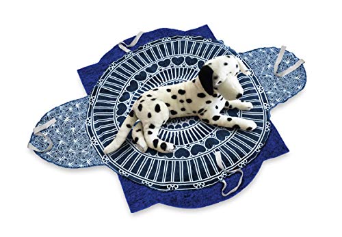Sweet Goodbye Cocoon eco-Friendly Pet Burial & Cremation Ceremony Kit for Dogs and Cats (Medium, Indigo)