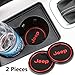 2 Pack 2.75 inch Car Interior Accessories Anti Slip Cup Mat for Jeep Grand Cherokee Wrangler Compass Cherokee Renegade Patriot Grand Comander Decoration,etc All Models (red)