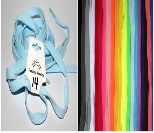 44" Solid Color Shoelaces Great for Teams Cheer Dance Gifts Accessories (Light Blue #14)