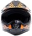 Youth Kids Off Road Gear Combo Helmet Gloves & Goggles - Orange (Medium)