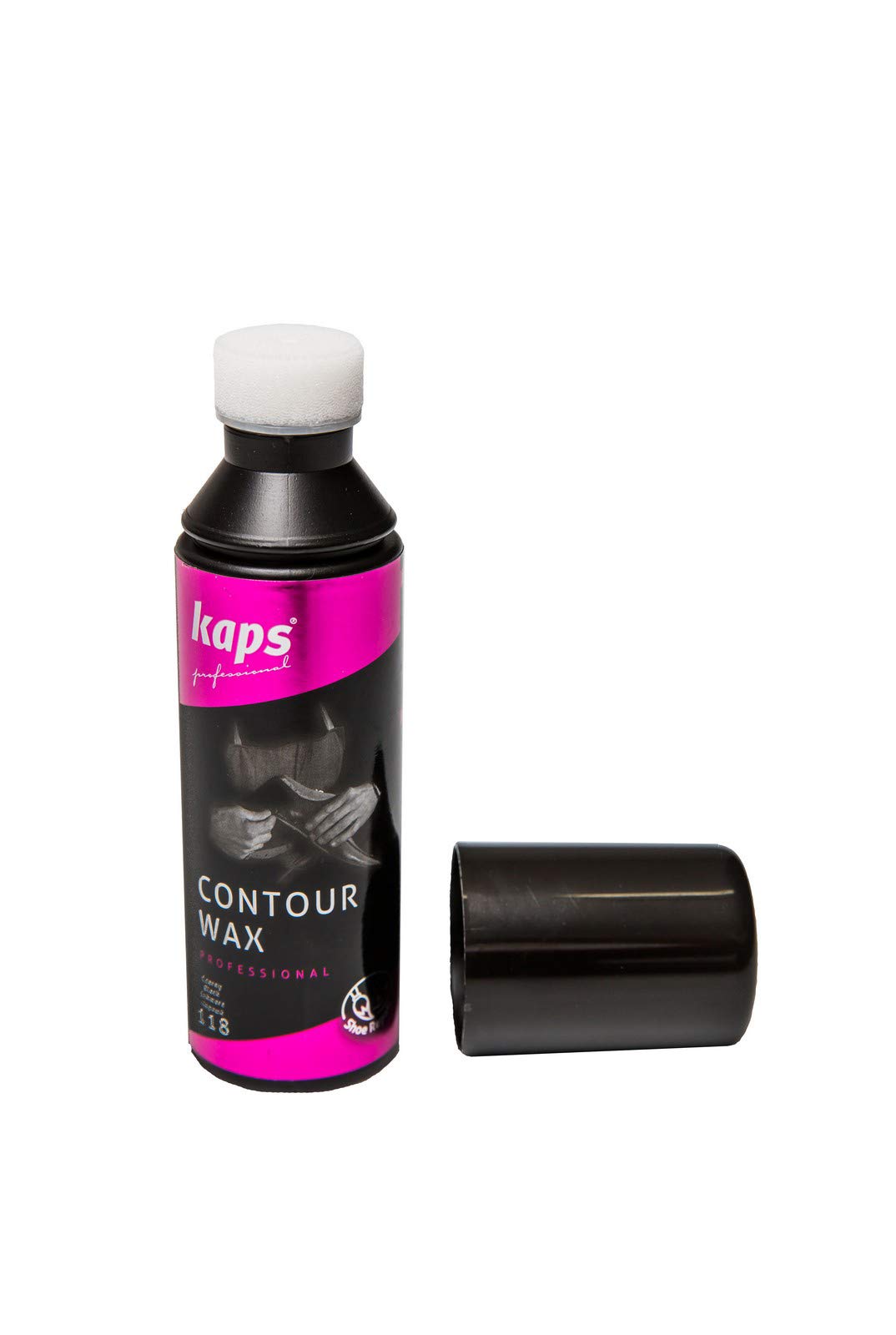 Shoe Heel And Sole Restorer Scuff Cover, Kaps Contour Wax, 118 - Black, 75 ml - 2.53 fl. Oz.