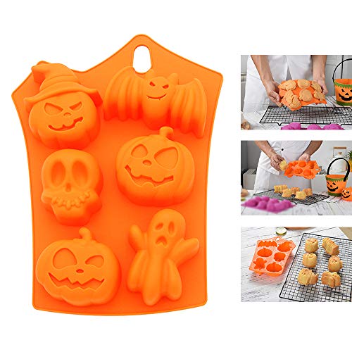 Silicone molds,LKE Muffin Pan Halloween Limited Edition cupcakes liners Nonstick silicone pans baking Mold for Jello/Cookie/Chocolate/Candy /Ice/Cake Mold - Thumbnail 7