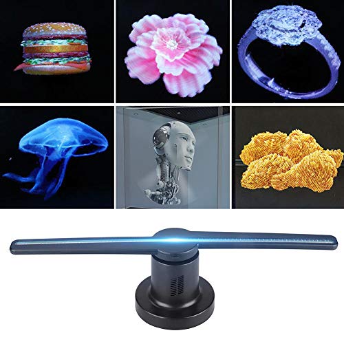 image for Mugast 3D Hologram Advertising Projector Fan with 8GB TF Card, 3D Visu