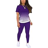 Nimsruc Biker Short Sets Women 2 Piece Outfits Summer Short Sleeve Jogger Tracksuit