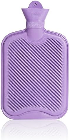 Classic Rubber Bottle | 2 Quartz Classic Opaque Natural Rubber Hot Water Bottle | High Temperature Pain Reliever Muscle Relaxation for Warm Hot Cold Water Bottle Compress | Purple