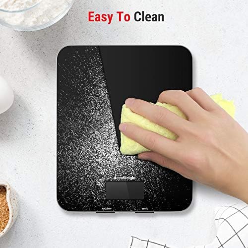 ACCUWEIGHT Balance de Cuisine Électronique Balance Multifonctionnelle Numérique avec Écran LCD Rétro-éclairé Balances Postales avec Plateforme en Verre Trempé, Arrêt Automatique, Fonction de Tare - Cuisine A Vivre ACCUWEIGHT Balance de Cuisine Électronique Balance Multifonctionnelle Numérique avec Écran LCD Rétro-éclairé Balances Postales avec Plateforme en Verre Trempé, Arrêt Automatique, Fonction de Tare