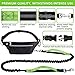 Hands Free Dog Leash for Running Walking Jogging Training Hiking, Retractable Bungee Dog Running Waist Leash for Medium to Large Dogs, Adjustable Waist Belt with Pack, Reflective Stitches, Dual Handle